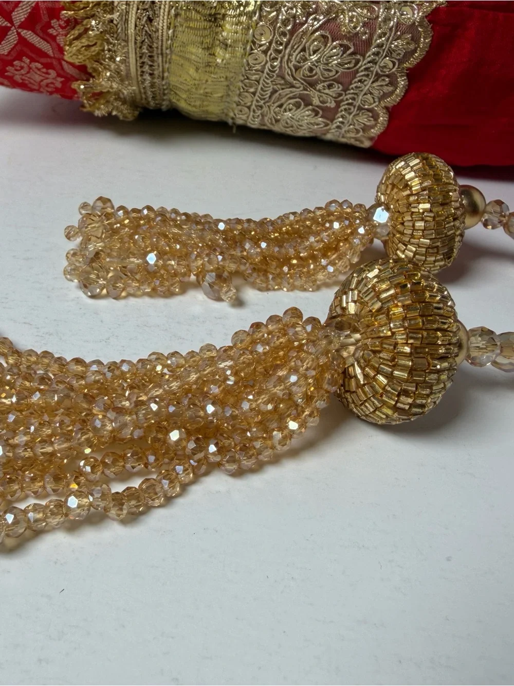 Handmade 7” evening zari